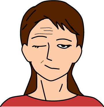 末梢性顔面神経麻痺の表情